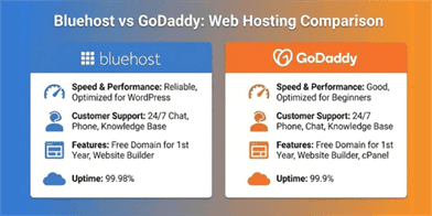 Bluehost vs GoDaddy: WordPress Champion vs Domain Giant in 2025